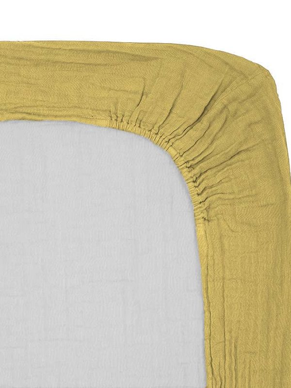 birlik1952 4 kat multi müslin alt değiştirme matı kılıfı örtüsü changing mat cover baby muslin crinkle hardal