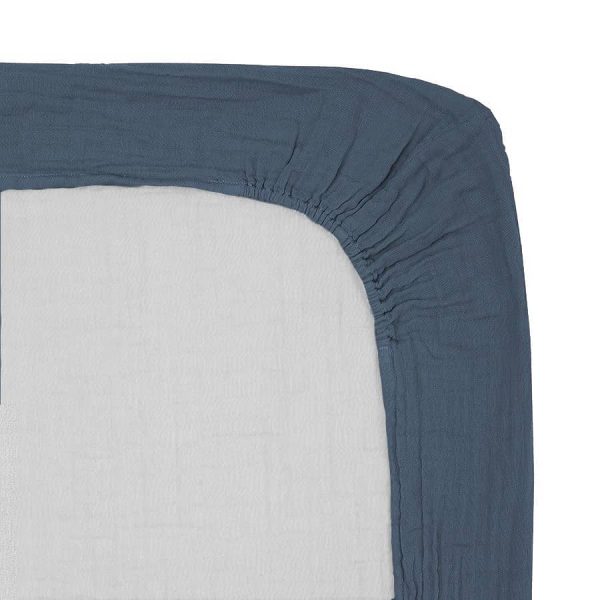 birlik1952 4 kat multi müslin alt değiştirme matı kılıfı örtüsü changing mat cover baby muslin crinkle indigo