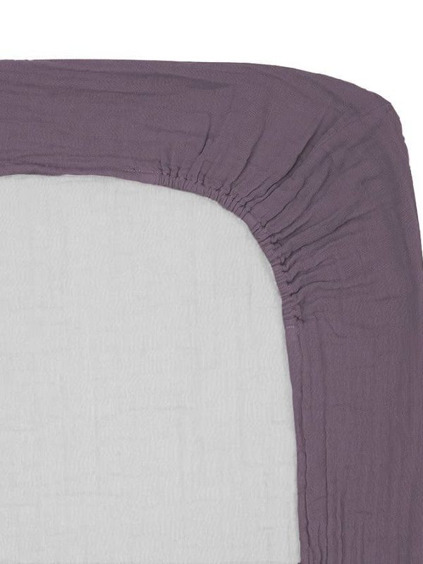 birlik1952 4 kat multi müslin alt değiştirme matı kılıfı örtüsü changing mat cover baby muslin crinkle mürdüm