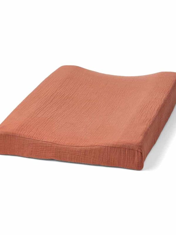 birlik1952 4 kat multi müslin alt değiştirme matı kılıfı örtüsü changing mat cover baby muslin crinkle terracota