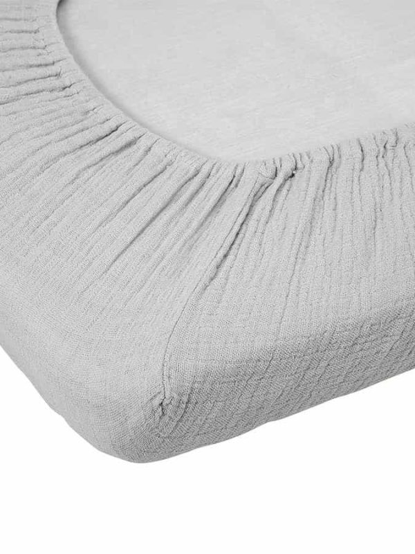 birlik1952 ipliq 4 kat double multi muslin müslin bebek çocuk lastikli çarşaf baby bed sheet linen crinkle white beyaz