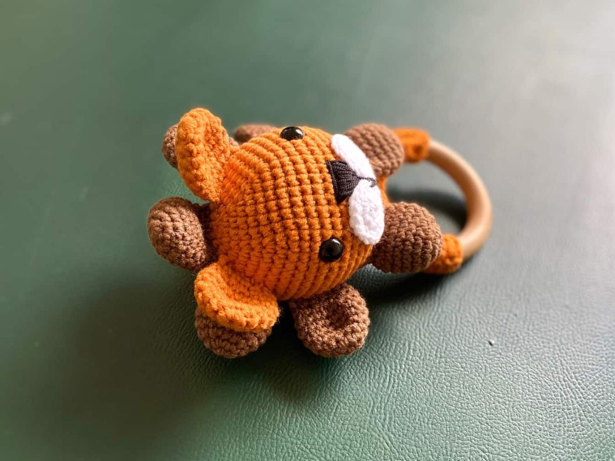 birlik1952 amigurumi oyuncak peluş bebek diş kaşıyıcı çıngırak emzik askısı aslan