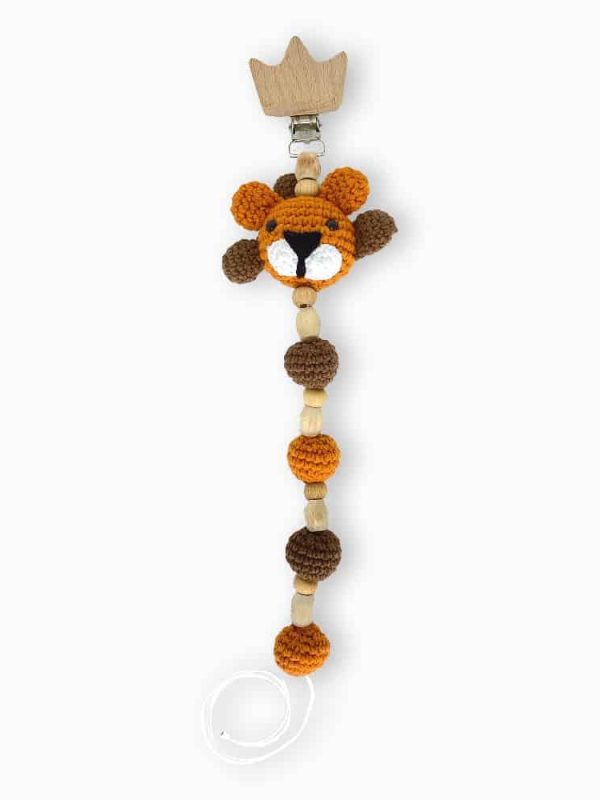 birlik1952 amigurumi oyuncak peluş bebek diş kaşıyıcı çıngırak emzik askısı aslan