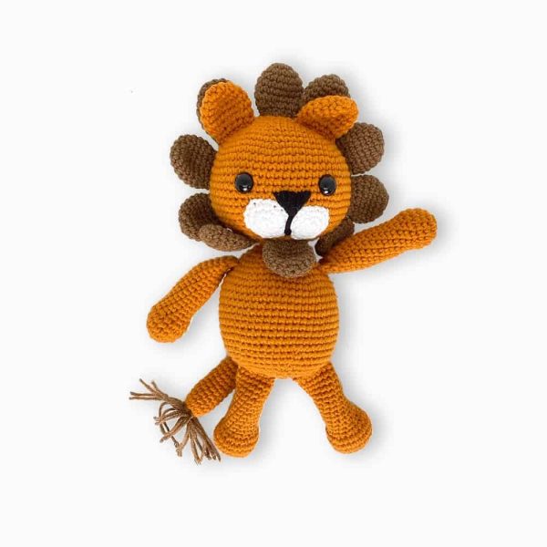 birlik1952 amigurumi oyuncak peluş bebek diş kaşıyıcı çıngırak emzik askısı aslan