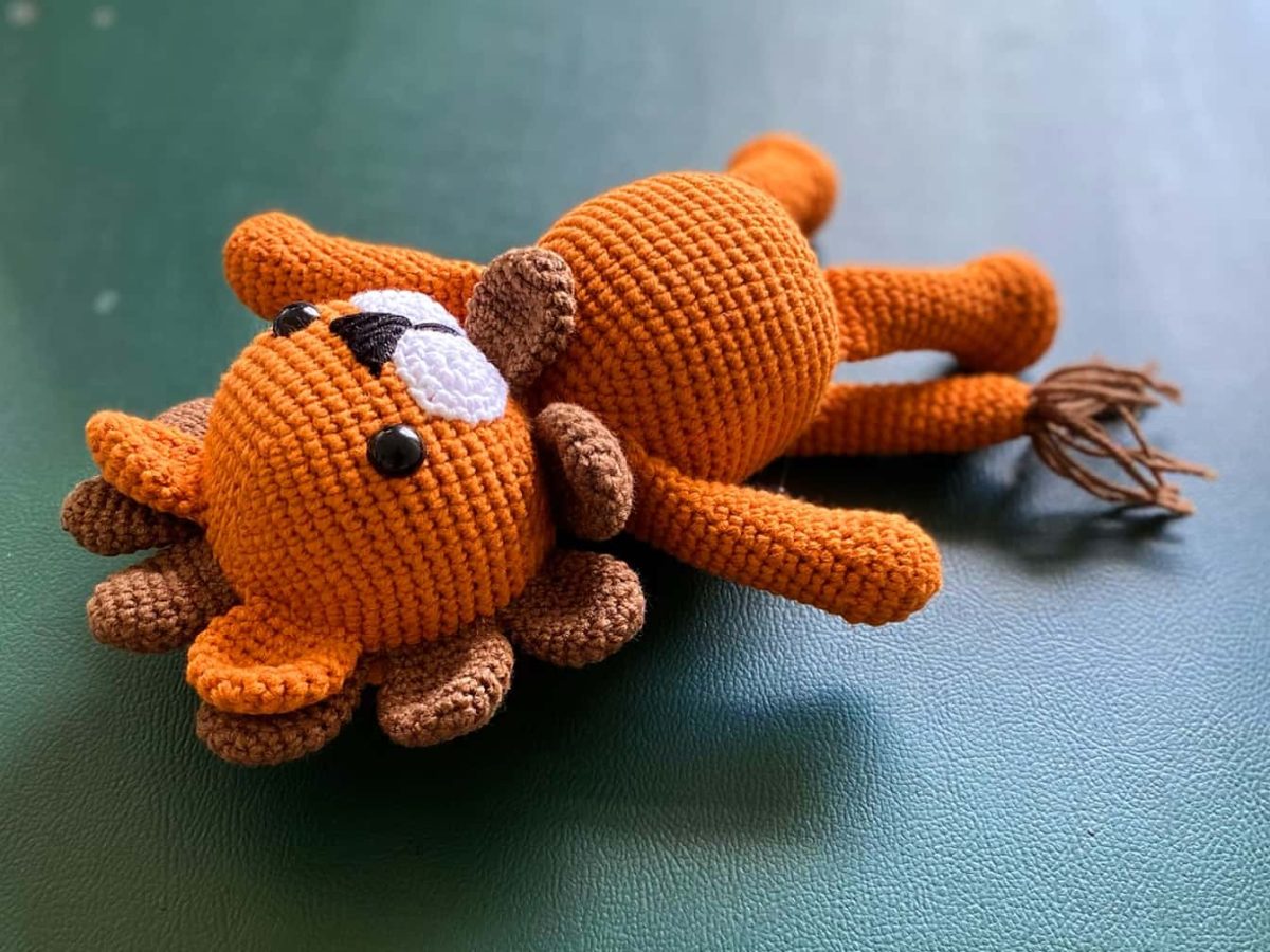 birlik1952 amigurumi oyuncak peluş bebek diş kaşıyıcı çıngırak emzik askısı aslan