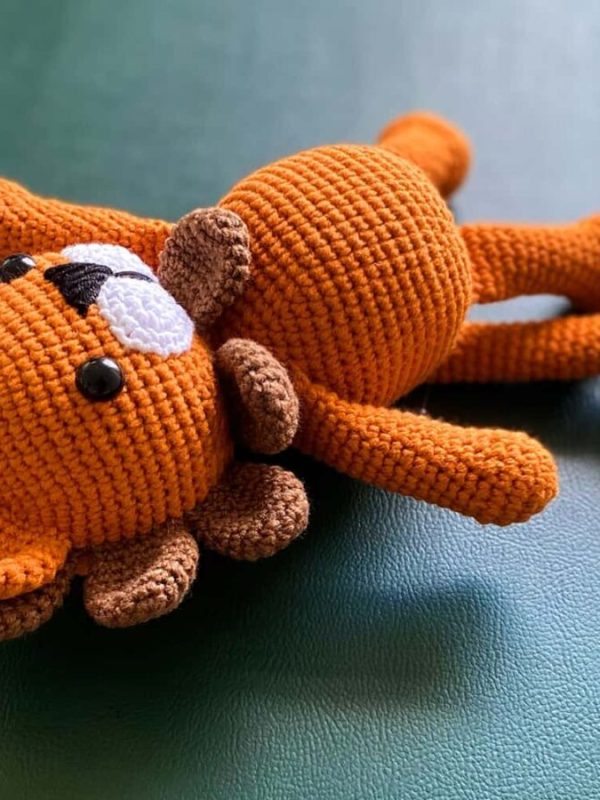 birlik1952 amigurumi oyuncak peluş bebek diş kaşıyıcı çıngırak emzik askısı aslan