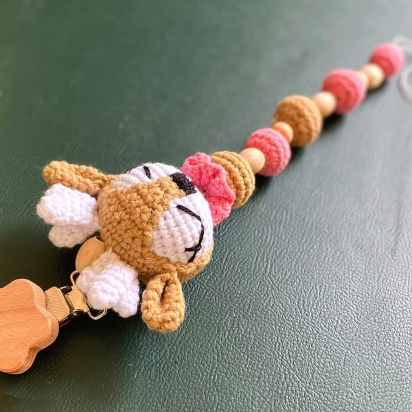 birlik1952 amigurumi oyuncak peluş bebek diş kaşıyıcı çıngırak emzik askısı ceylan deer