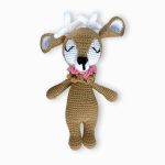 birlik1952 amigurumi oyuncak peluş bebek diş kaşıyıcı çıngırak emzik askısı ceylan deer