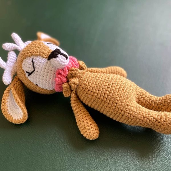 birlik1952 amigurumi oyuncak peluş bebek diş kaşıyıcı çıngırak emzik askısı ceylan deer