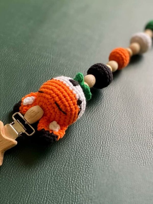 birlik1952 amigurumi oyuncak peluş bebek diş kaşıyıcı çıngırak emzik askısı tilki fuchs fox