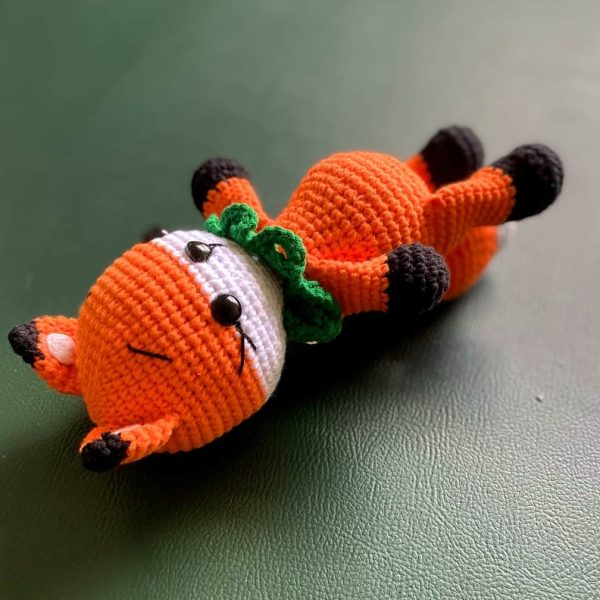 birlik1952 amigurumi oyuncak peluş bebek diş kaşıyıcı çıngırak emzik askısı tilki fuchs fox