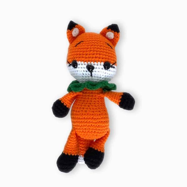 birlik1952 amigurumi oyuncak peluş bebek diş kaşıyıcı çıngırak emzik askısı tilki fuchs fox