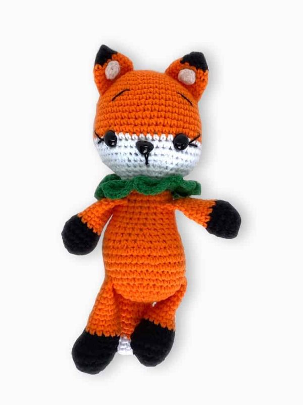 birlik1952 amigurumi oyuncak peluş bebek diş kaşıyıcı çıngırak emzik askısı tilki fuchs fox