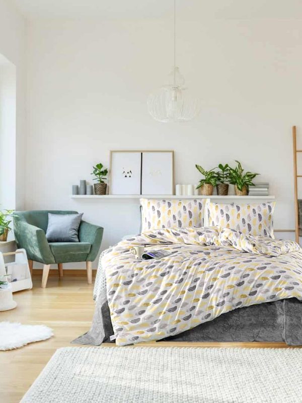 birlik1952 bed linen nevresim takımı mimoza tüy sarı