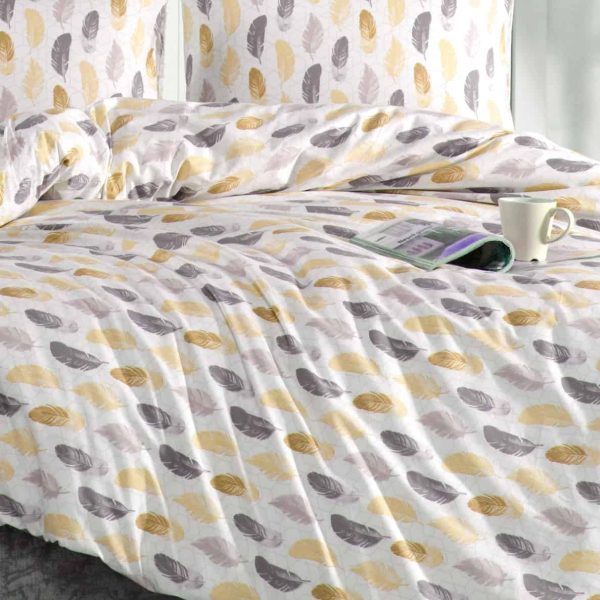 birlik1952 bed linen nevresim takımı mimoza tüy sarı