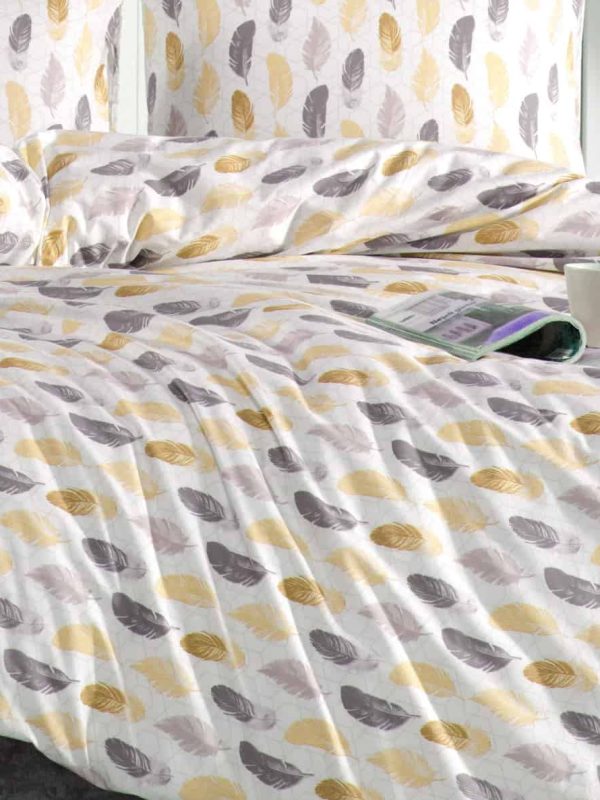 birlik1952 bed linen nevresim takımı mimoza tüy sarı