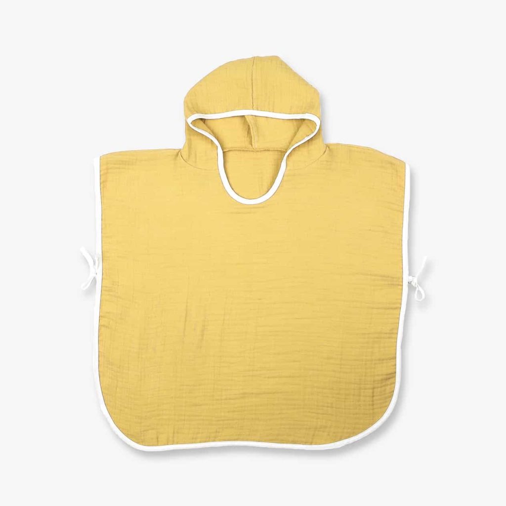 Lunanino 4 Kat Multi Müslin Bebek Çocuk Panço Hardal