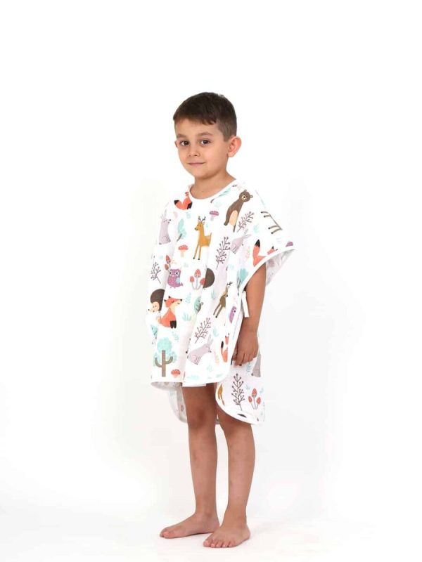 birlik1952 ipliq cocuk child baby müslin muslin pancho panço bath textile forest orman