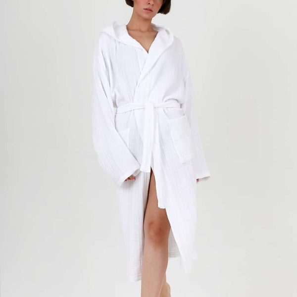 birlik1952 ipliq crinkle krinkle 4 kat multi double muslin müslin bathrobe kimono white beyaz
