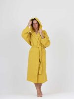 birlik1952 ipliq crinkle krinkle 4 kat multi double muslin müslin bathrobe yellow kimono hardal mustard