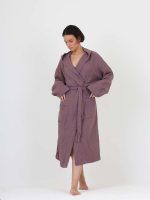 birlik1952 ipliq crinkle krinkle 4 kat multi double muslin müslin bathrobe mürdüm