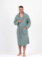 birlik1952 ipliq crinkle krinkle 4 kat multi double muslin müslin bathrobe greeen