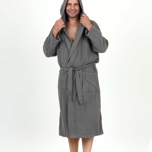 birlik1952 ipliq crinkle krinkle 4 kat multi double muslin müslin bathrobe antasit anthracite