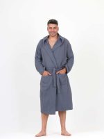 birlik1952 ipliq muslin müslin bathrobe indigo blue