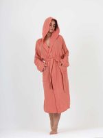 birlik1952 ipliq crinkle krinkle 4 kat multi double muslin müslin bathrobe terracota