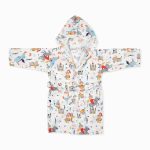 birlik1952 müslin bornoz bebek çocuk fabric baby bathrobe muslin dragon knight