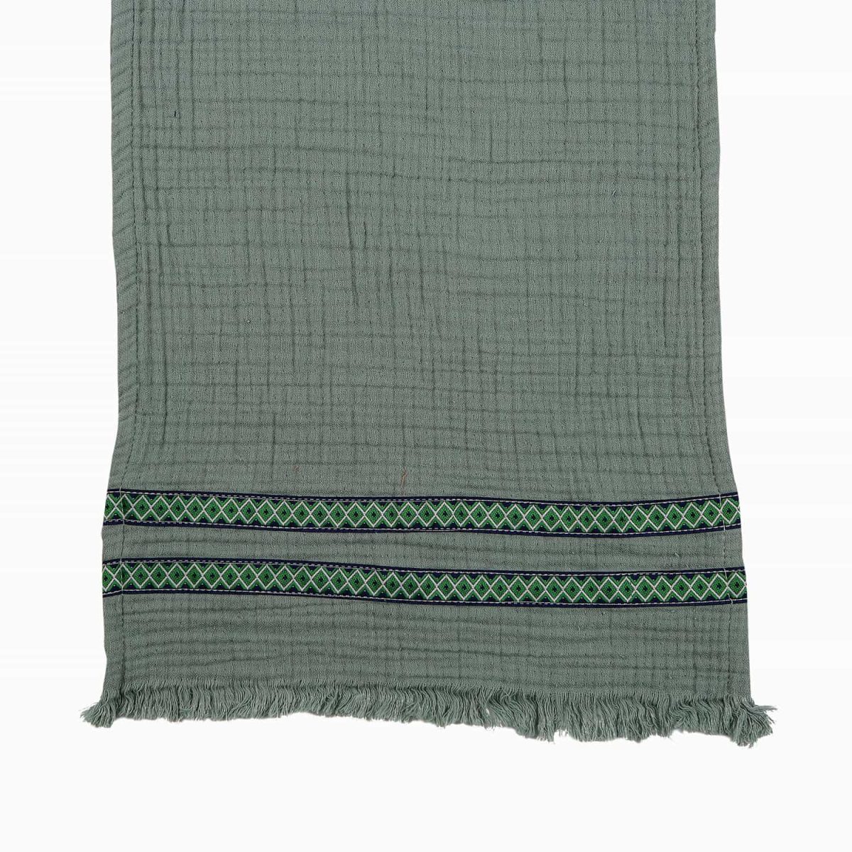 birlik1952 ipliq mutfak havlusu crinkle 4 kat multi müslin kumaş fabric turkish towel green