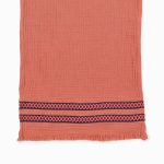 birlik1952 ipliq mutfak havlusu crinkle 4 kat multi müslin kumaş fabric turkish towel terracota