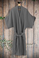 birlik1952 ipliq kimono crinkle krinkle 4 kat multi double muslin müslin bathrobe antrasit