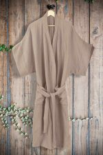 birlik1952 ipliq crinkle krinkle 4 kat multi double muslin müslin kimono bathrobe bej