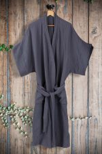 birlik1952 ipliq kimono crinkle krinkle 4 kat multi double muslin müslin bathrobe indigo mavi