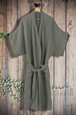 birlik1952 ipliq kimono crinkle krinkle 4 kat multi double muslin müslin bathrobe yeşil