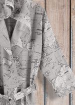 birlik1952 ipliq muslin müslin bathrobe atlas dünya haritası world map