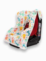birlik1952 ipliq lunanino müslin puset oto koltuğu kılıfı muslin fabric baby car seat cover dino dinozor