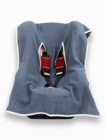 birlik1952 ipliq lunanino müslin puset oto koltuğu kılıfı muslin fabric baby car seat cover indigo mavi blue
