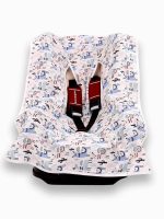 birlik1952 ipliq lunanino müslin puset oto koltuğu kılıfı muslin fabric baby car seat cover lama