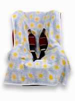 birlik1952 ipliq lunanino müslin puset oto koltuğu kılıfı muslin fabric baby car seat cover daisy papatya