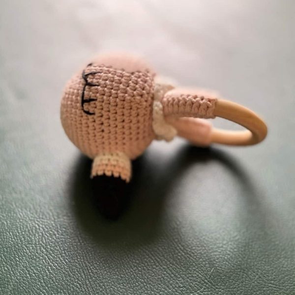 birlik1952 amigurumi oyuncak baby cotton toys rattle teat hanger flamingo