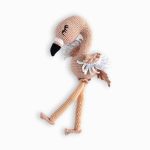 birlik1952 amigurumi çıngırak diş kaşıyıcı emzik askısı oyuncak baby cotton toys rattle teat hanger flamingo