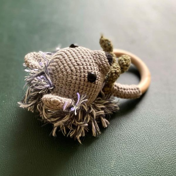 birlik1952 amigurumi çıngırak diş kaşıyıcı emzik askısı oyuncak baby cotton toys rattle teat hanger hedgehog kirpi