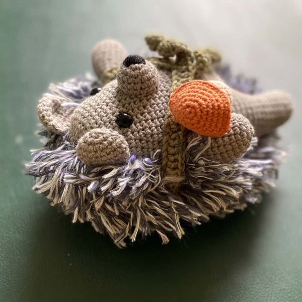 birlik1952 amigurumi çıngırak diş kaşıyıcı emzik askısı oyuncak baby cotton toys rattle teat hanger hedgehog kirpi