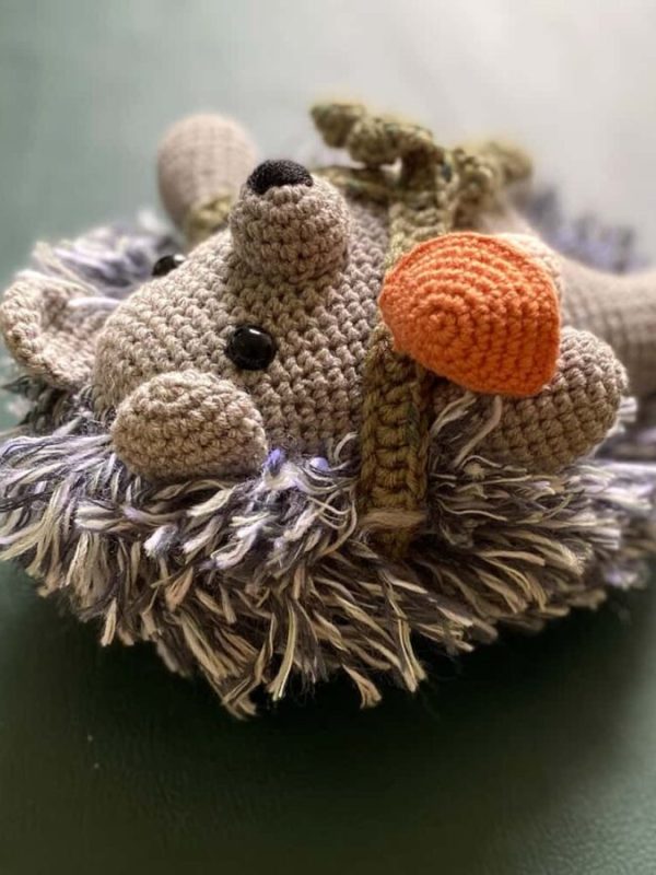 birlik1952 amigurumi çıngırak diş kaşıyıcı emzik askısı oyuncak baby cotton toys rattle teat hanger hedgehog kirpi