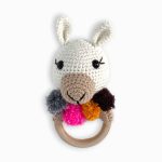 birlik1952 amigurumi çıngırak diş kaşıyıcı emzik askısı oyuncak baby cotton toys rattle teat hanger lama