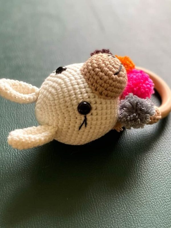 birlik1952 amigurumi çıngırak diş kaşıyıcı emzik askısı oyuncak baby cotton toys rattle teat hanger lama