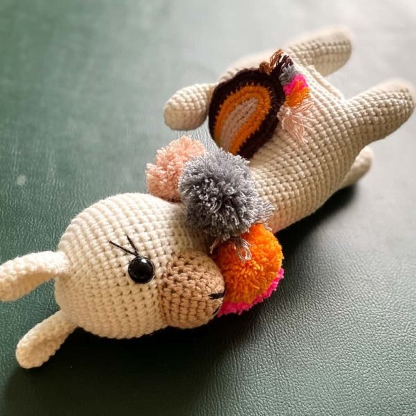 birlik1952 amigurumi çıngırak diş kaşıyıcı emzik askısı oyuncak baby cotton toys rattle teat hanger lama