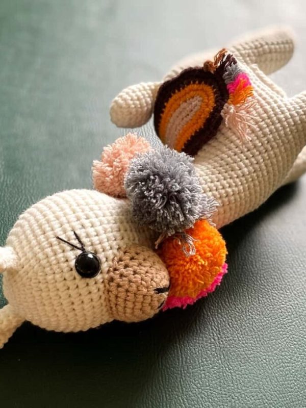 birlik1952 amigurumi çıngırak diş kaşıyıcı emzik askısı oyuncak baby cotton toys rattle teat hanger lama